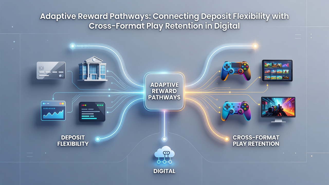 Illustration of cross-format play retention driven by flexible deposits and adaptive rewards in gaming ecosystems