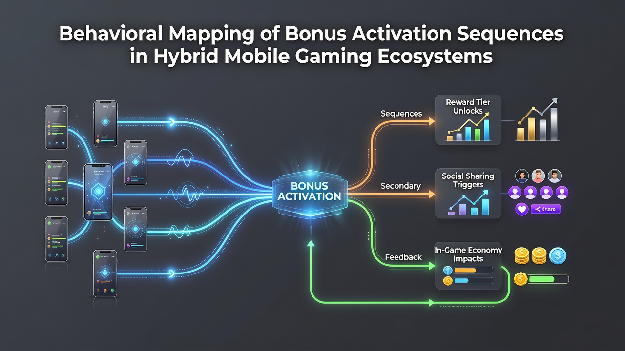 Visual representation of bonus activation pathways across mobile gaming interfaces