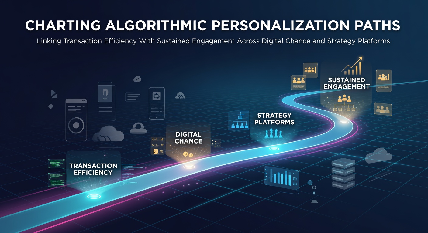 Visualization of algorithmic personalization paths connecting efficient transactions to user engagement in digital gaming platforms
